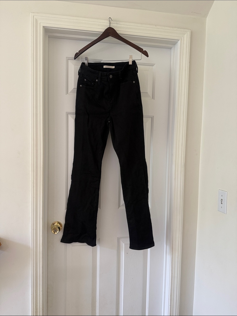 Levi Black high rise boot cut Jeans